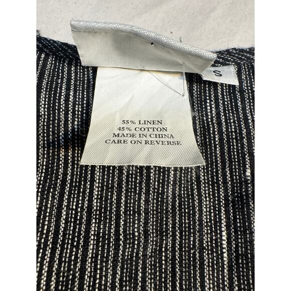 Hot Cotton Linen Blend Button Front Tunic Top Size S Lagenlook Marc Ware - Picture 6 of 6